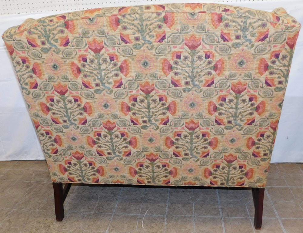 Upholstered Wing Back Settee by Lane - 7