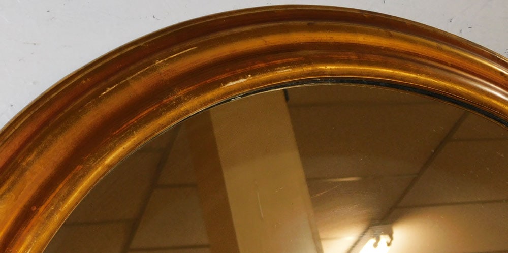 Round Gilded Frame Mirror - 3