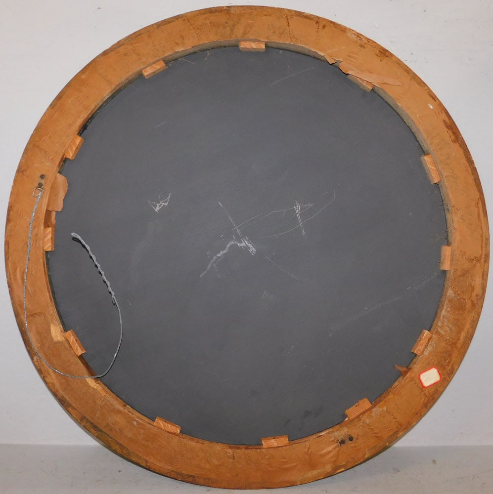 Round Gilded Frame Mirror - 5