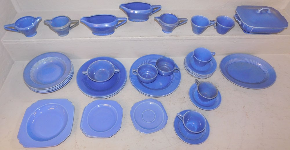 Thirty Nine Pieces of Vintage Fiesta Ware: Thirty Nine Pieces of Vintage Fiesta Ware. Up to 11 1/4" x 9" "ALL DESCRIPTIONS AND ANY CONDITION STATEMENT GIVEN BY LANGSTON AUCTION GALLERY ARE STRICTLY OPINIONS AND LANGSTON'S SHALL HAVE NO