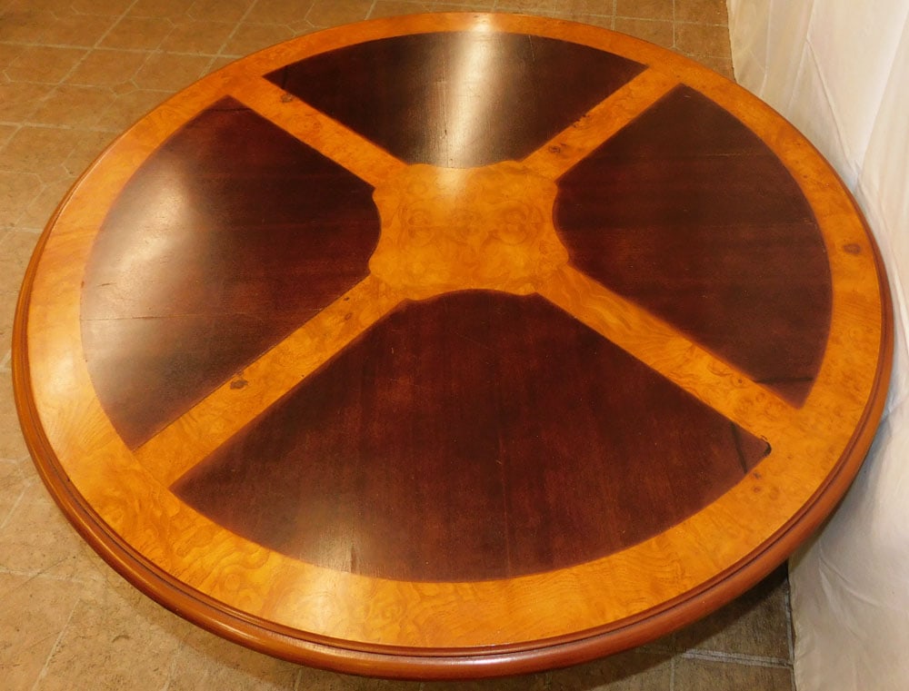Round Mahogany Coffee Table - 4