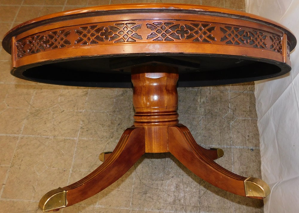 Round Mahogany Coffee Table - 5