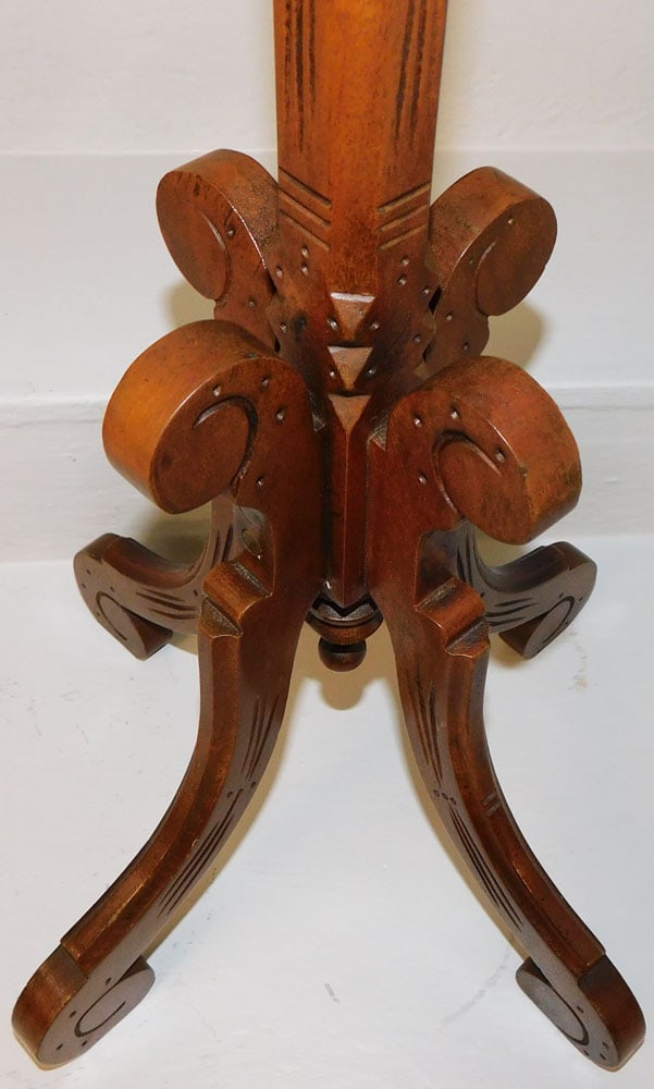Antique Walnut Victorian Candlestand - 2