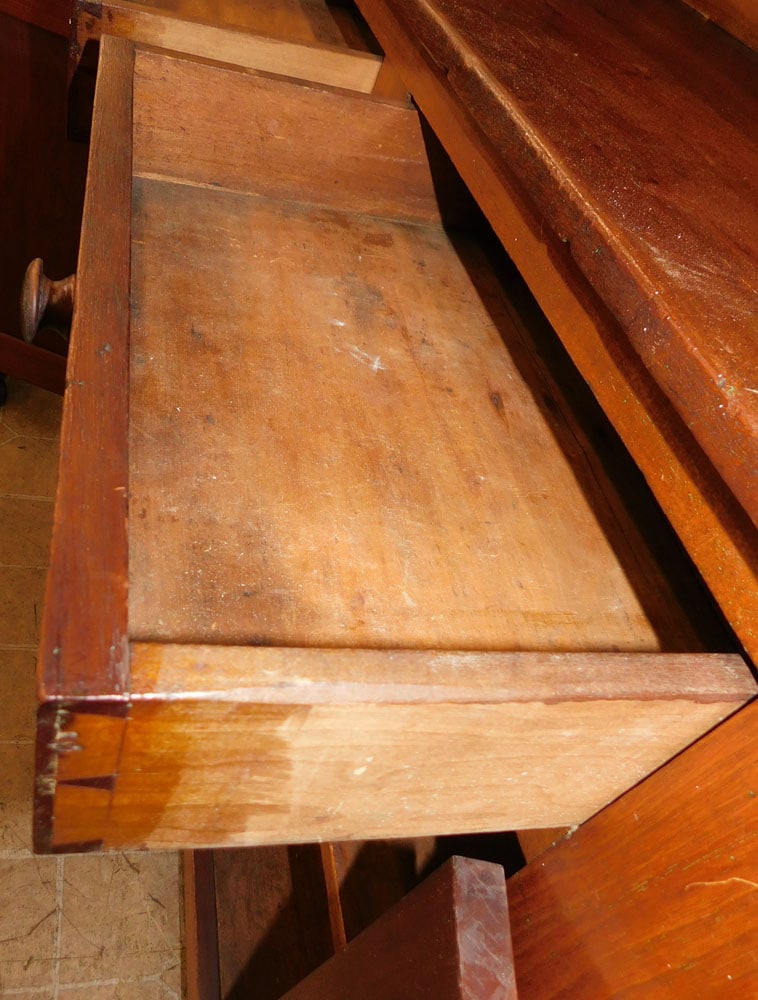 Antique Two Piece Walnut Step Back Cupboard - 3
