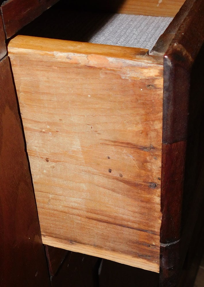 Antique Walnut Two Piece Panel Door Corner Cupboard - 5