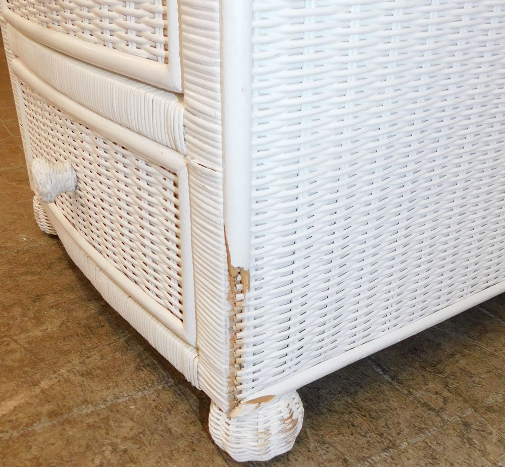 Painted Wicker Seven Drawer Chest - 5