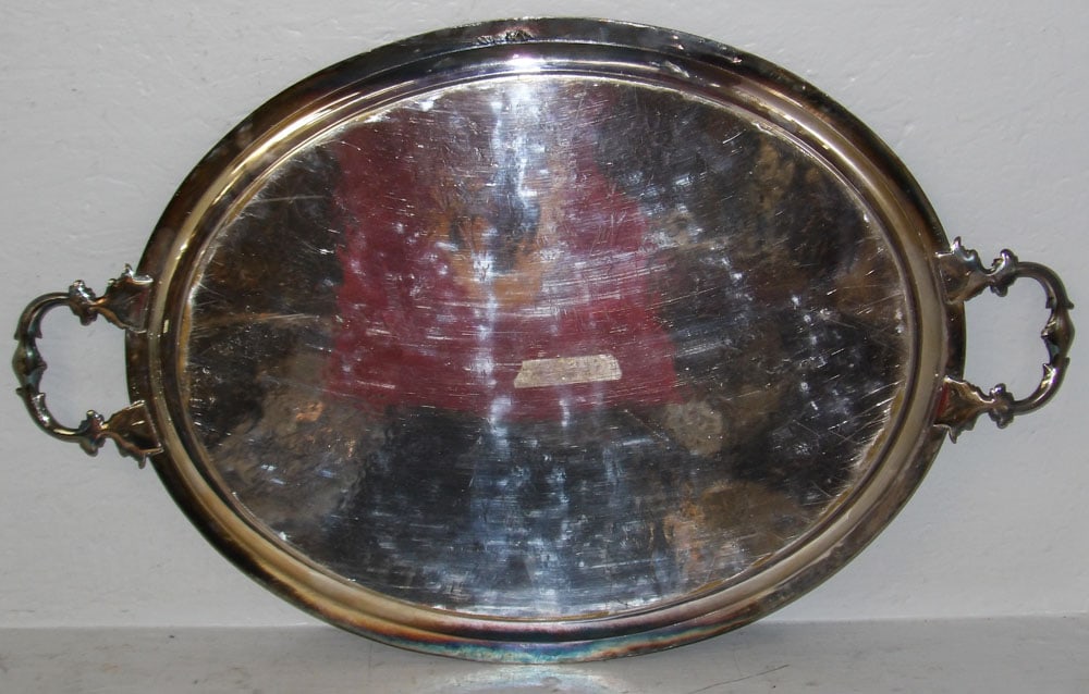Silverplated Two Handled Serving Tray - 2