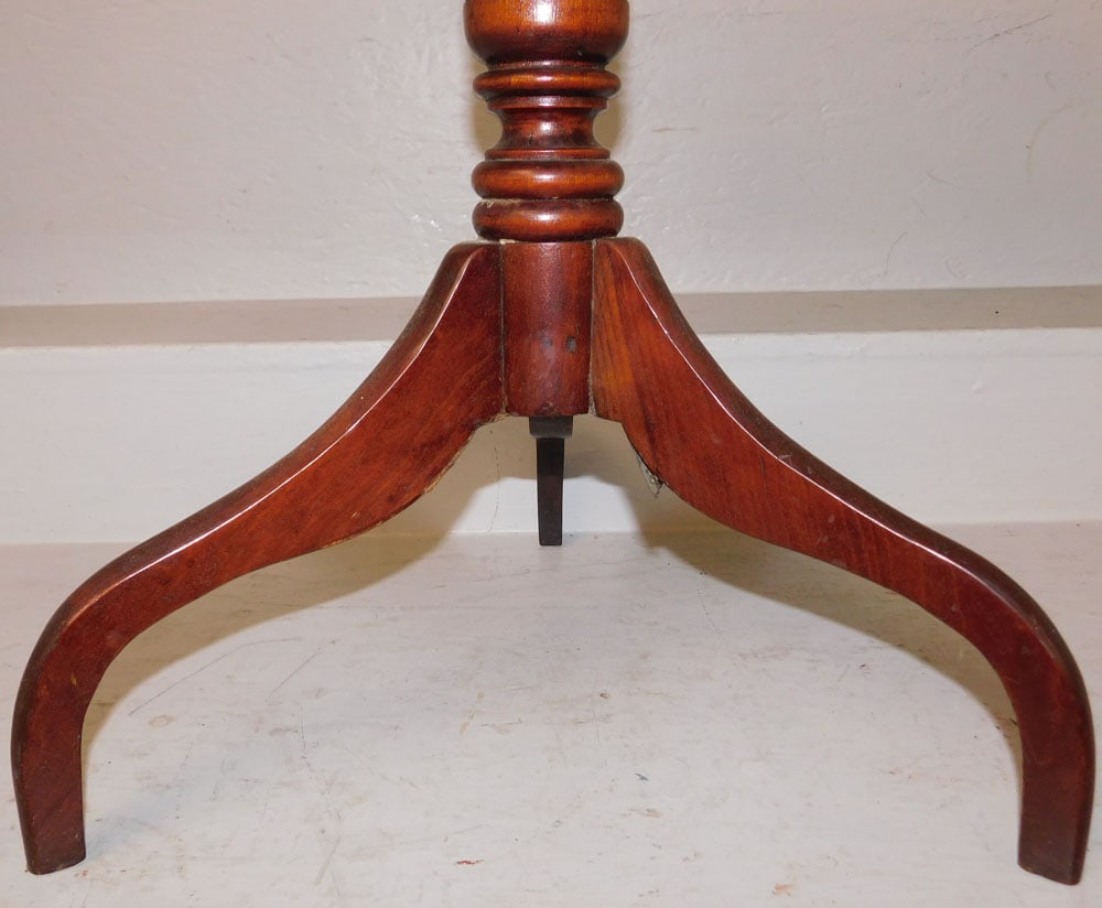 Antique Oval Cherry Candlestand - 3