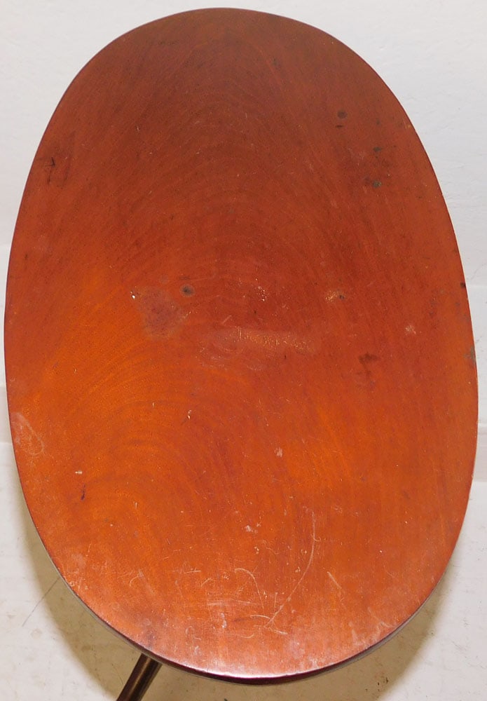 Antique Oval Cherry Candlestand - 5