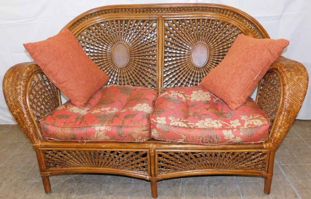 Rattan Loveseat - 2
