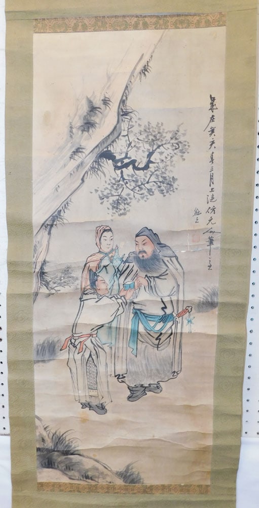 Three Antique Chinese Scrolls - 7
