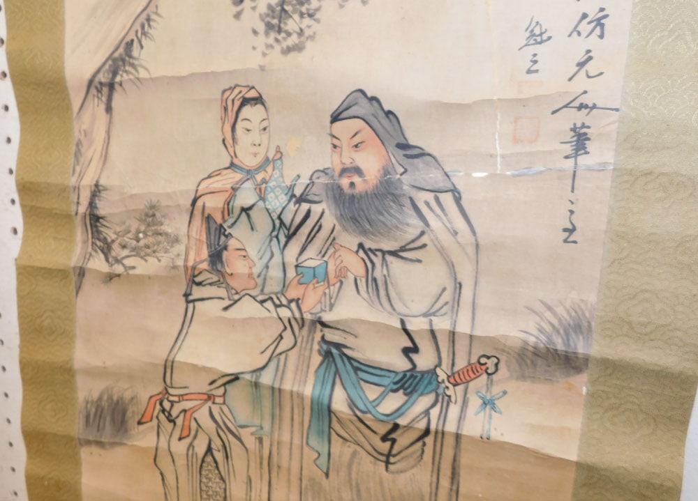 Three Antique Chinese Scrolls - 9