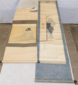 Four Antique Chinese Watercolor Scrolls