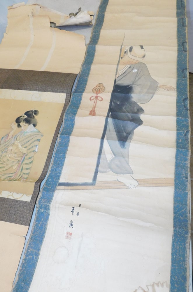 Four Antique Chinese Watercolor Scrolls - 5