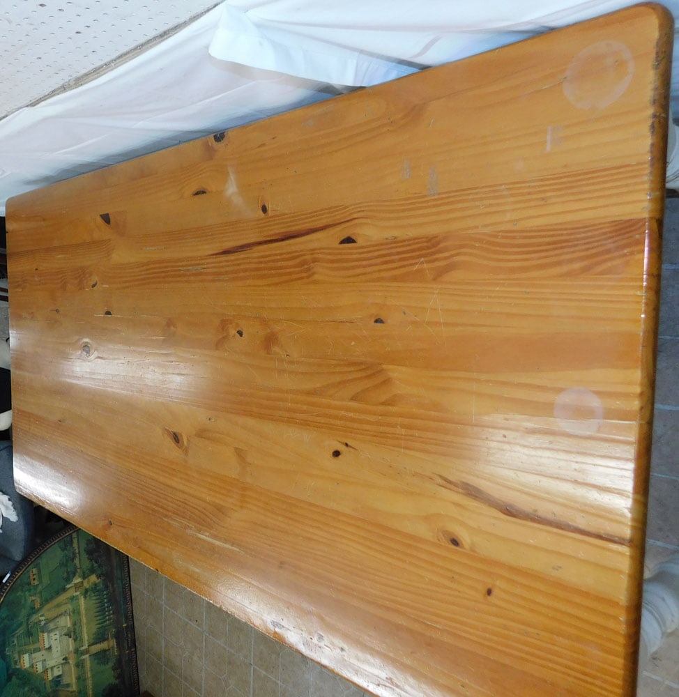 Pine Dining Table with Two Drawers - 4