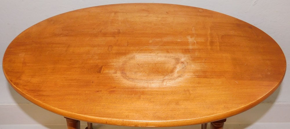 Bench Made Cherry Oval Top Stand - 2