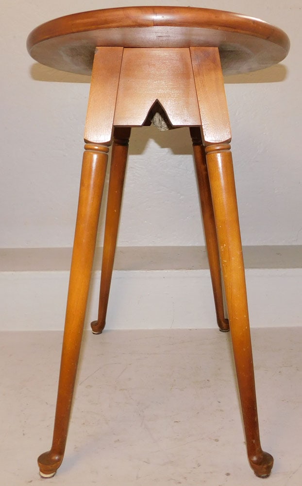 Bench Made Cherry Oval Top Stand - 4