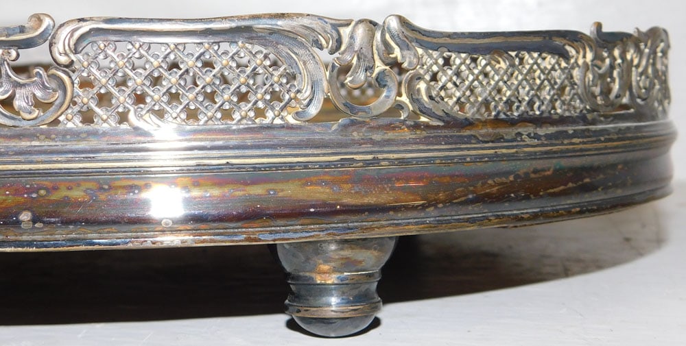 Silverplated & Mirror Gallery Tray - 5