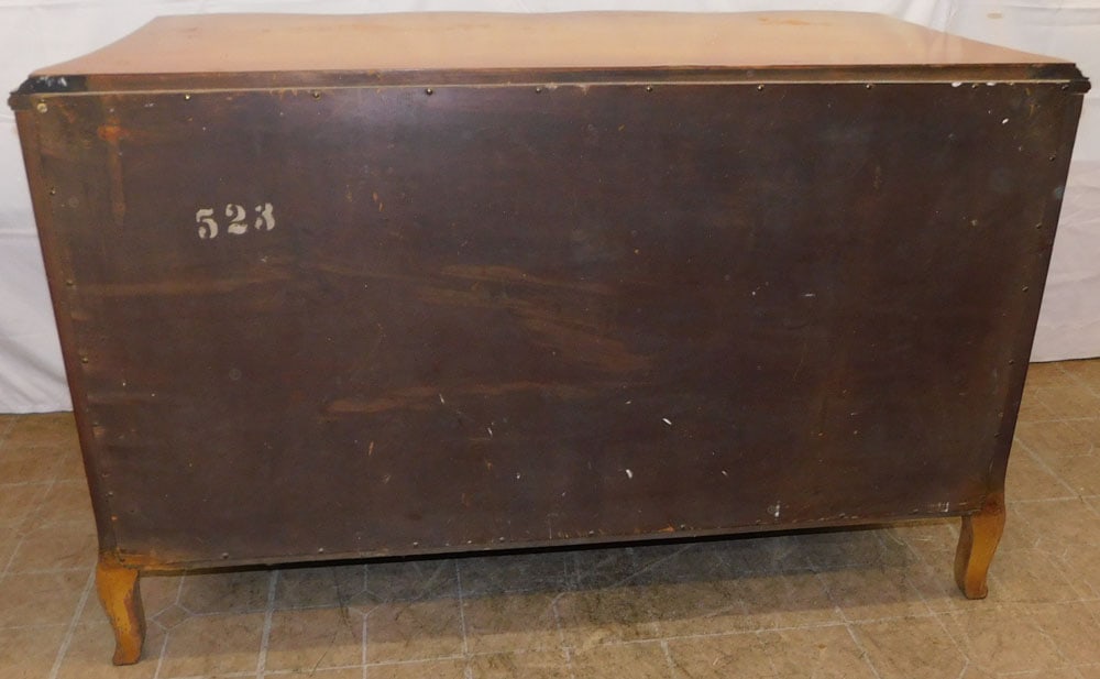 Walnut French Three Drawer Commode, As Found - 7