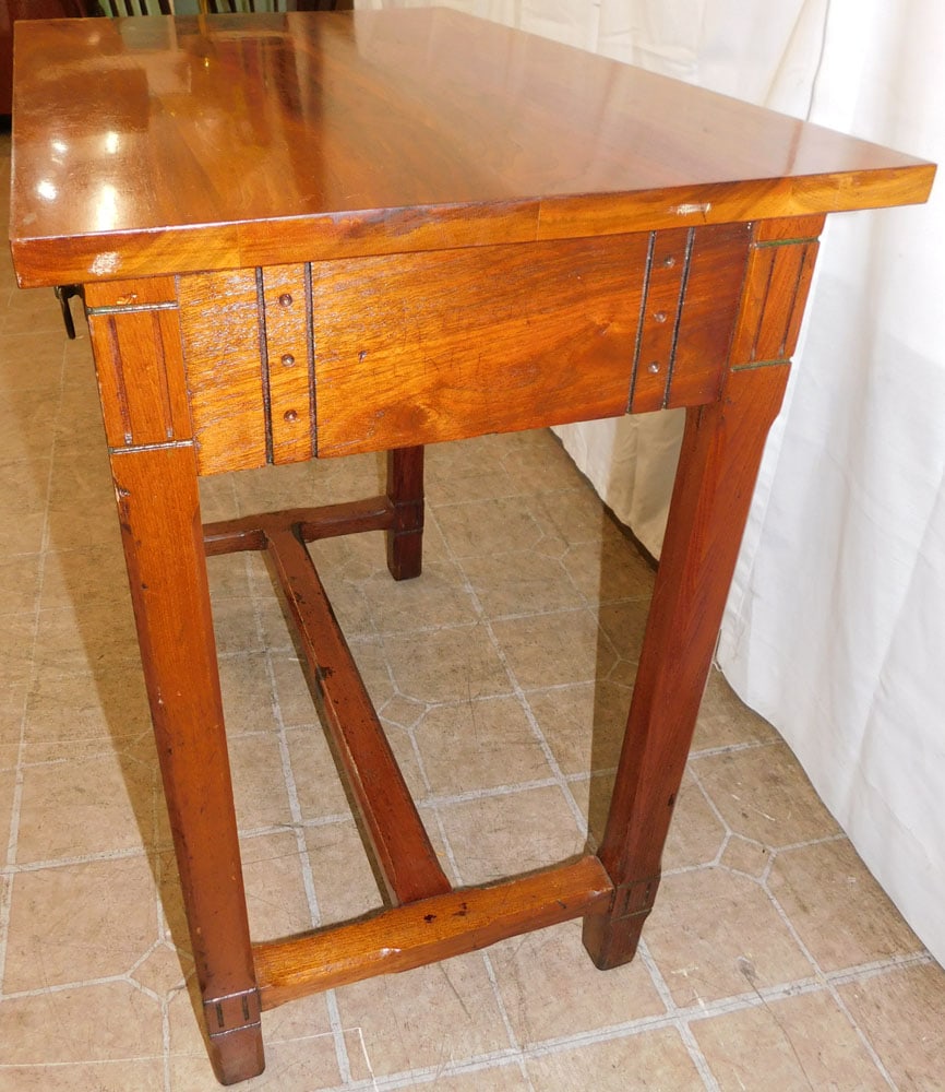 Antique Walnut One Drawer Work Stand - 5