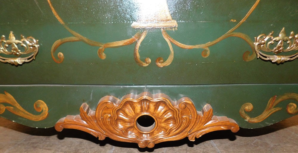Painted Leather Three Drawer Commode - 8