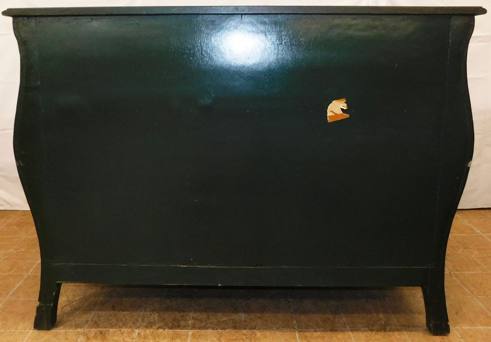 Painted Leather Three Drawer Commode - 9