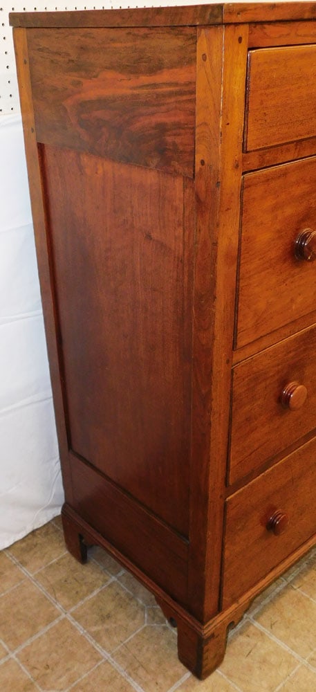 19th Century Solid Walnut Pegged Two Over Three Chest - 2