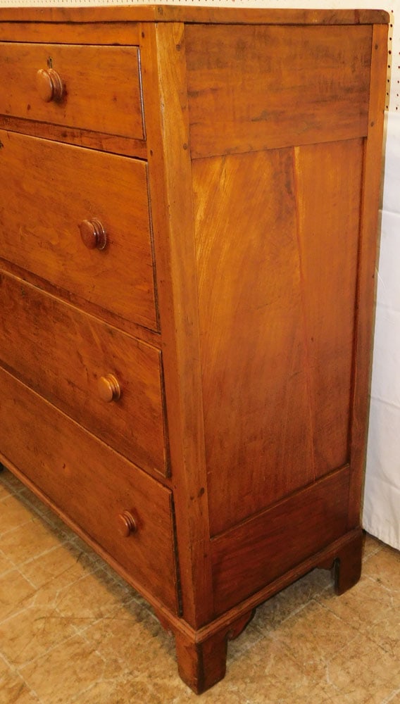 19th Century Solid Walnut Pegged Two Over Three Chest - 3