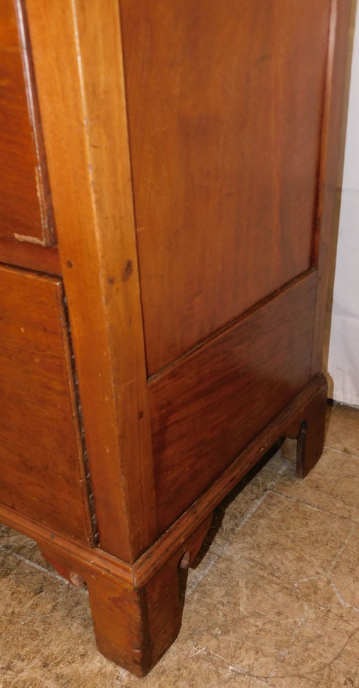 19th Century Solid Walnut Pegged Two Over Three Chest - 5