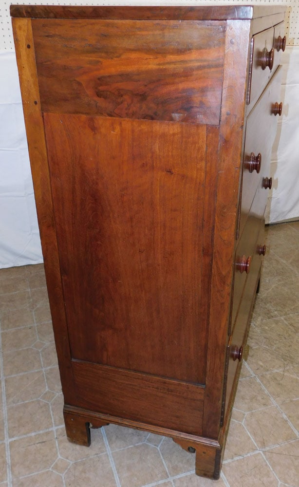 19th Century Solid Walnut Pegged Two Over Three Chest - 6