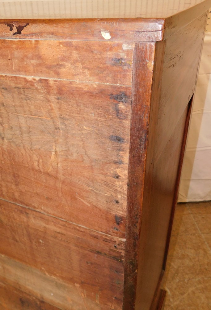 19th Century Solid Walnut Pegged Two Over Three Chest - 8