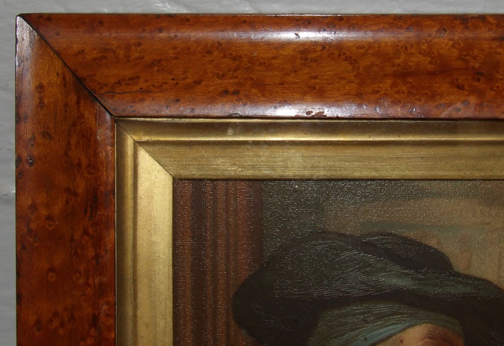 Antique Colored Engraving & Print in Maple Frames - 2