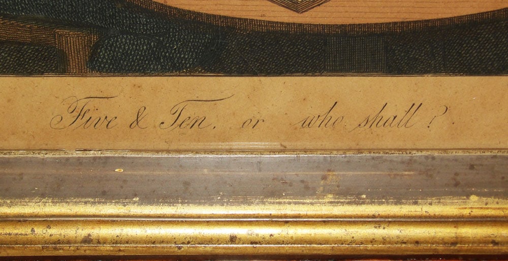 Antique Colored Engraving & Print in Maple Frames - 6