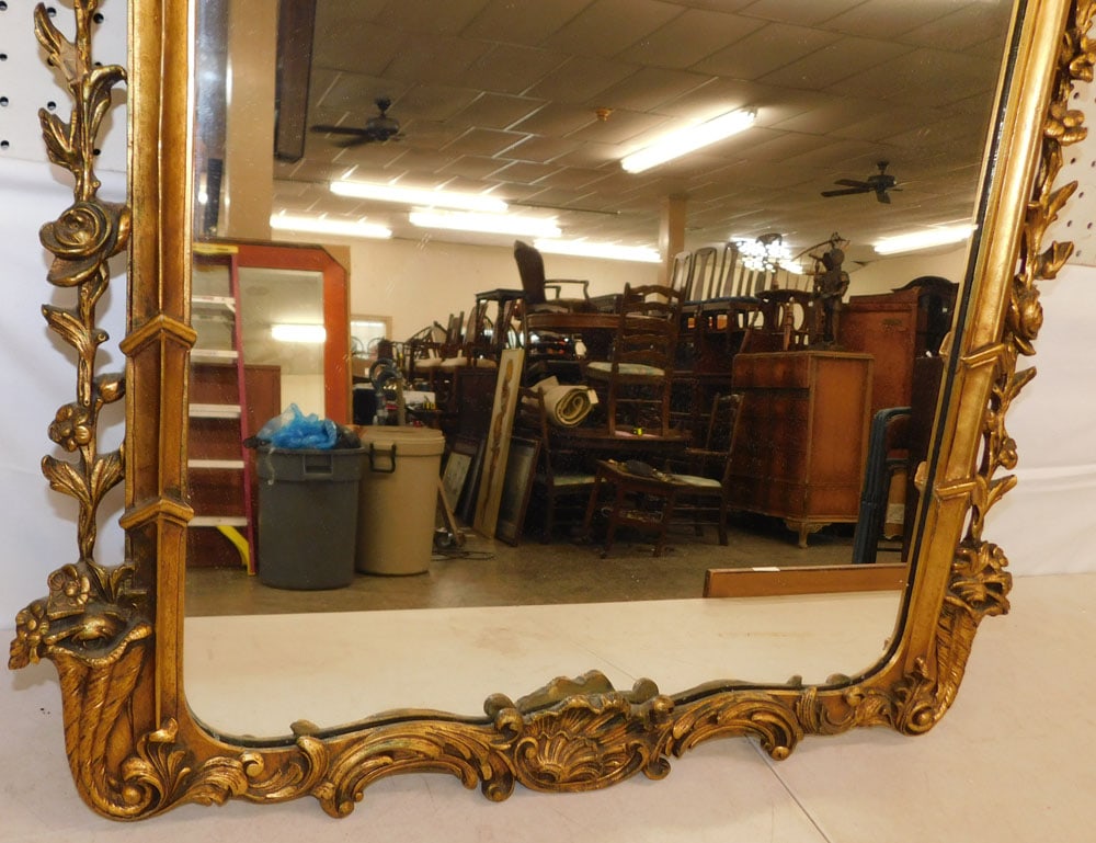 Antique Gilded Frame Mirror - 3