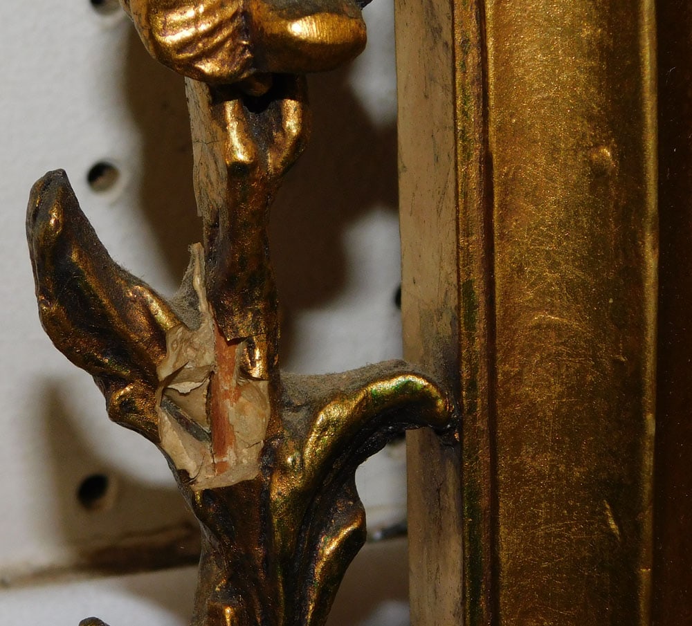 Antique Gilded Frame Mirror - 6