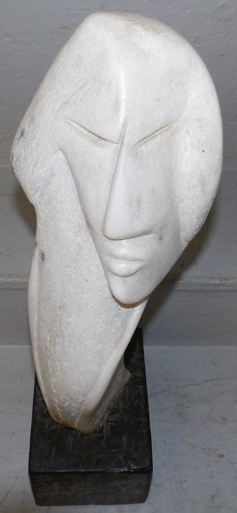 Carved Marble Sculpture Signed Jaffe - 2