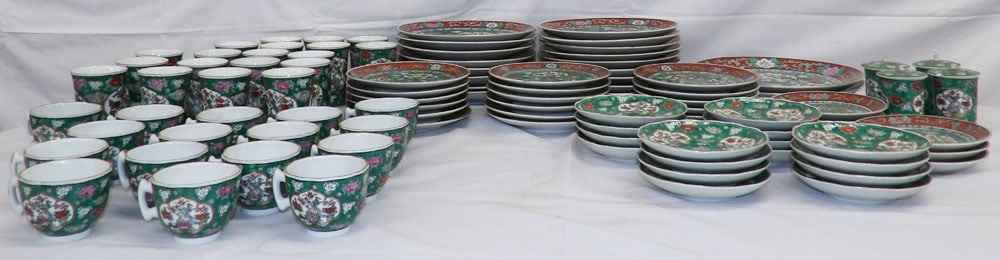 Ninety Eight Pieces of Oriental China, Gold Imari: Ninety Eight Pieces of Oriental China, Gold Imari. Up to 9 3/4" Dia. "ALL DESCRIPTIONS AND ANY CONDITION STATEMENT GIVEN BY LANGSTON AUCTION GALLERY ARE STRICTLY OPINIONS AND LANGSTON'S SHALL HAVE NO 