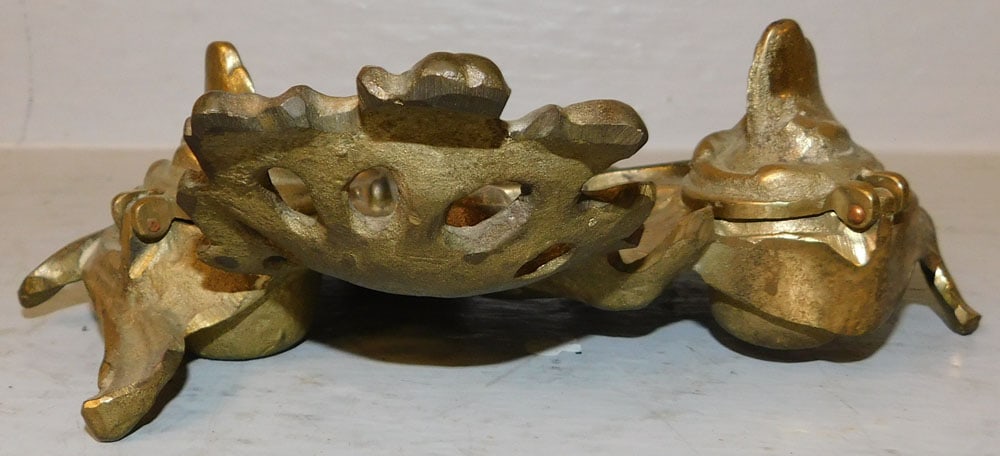 Cast Brass Ink Stand - 4