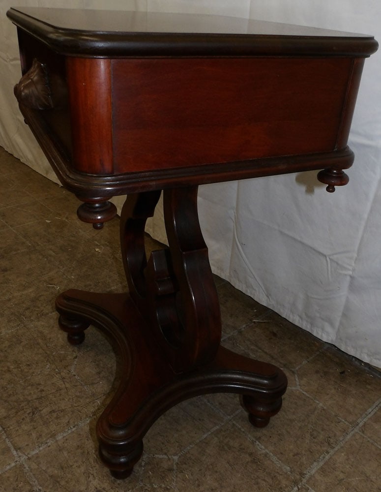 Mahogany One Drawer Stand - 4