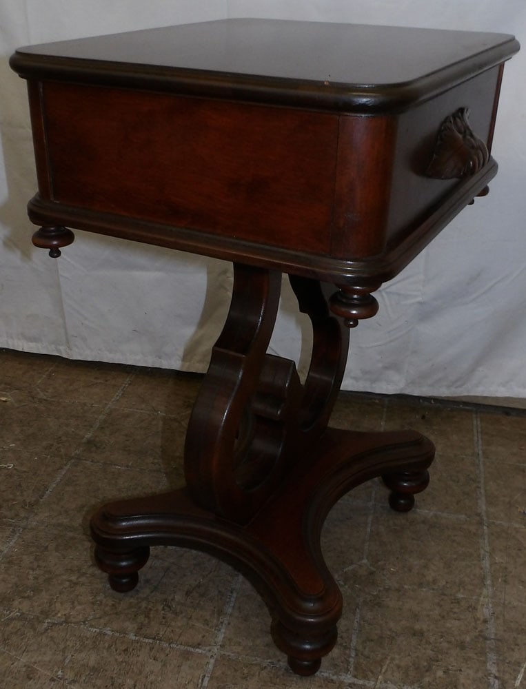 Mahogany One Drawer Stand - 5