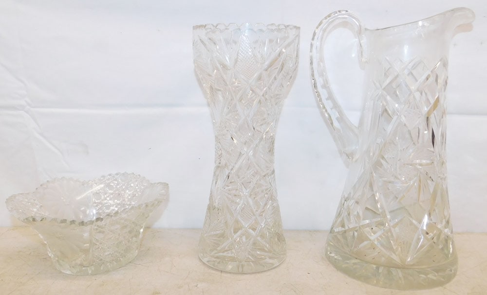 Seven Cut Glass Items - 2
