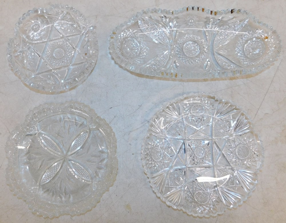 Seven Cut Glass Items - 3