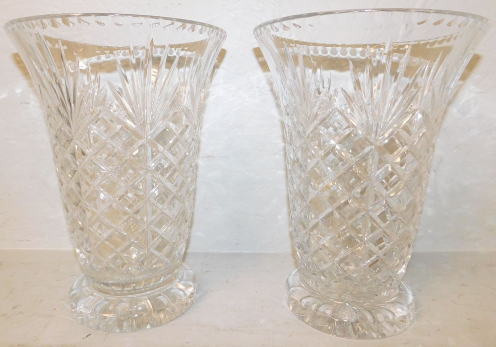 Pair of Lead Crystal Vases (1 of 4)