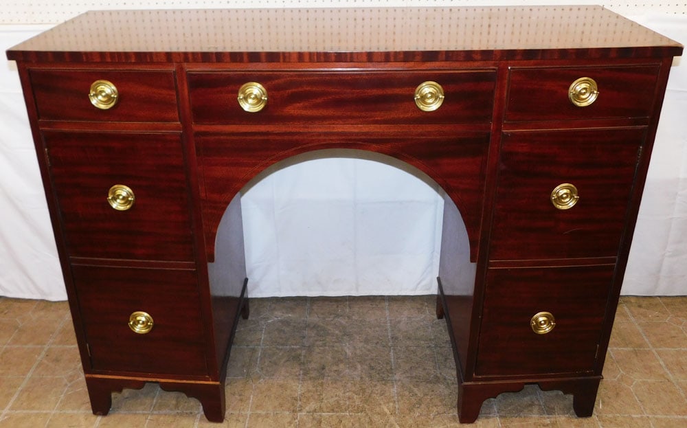 Mahogany Banded Top Sideboard by Baker: Mahogany Banded Top Sideboard by Baker . 45 1/4" H 61" W 22" D "ALL DESCRIPTIONS AND ANY CONDITION STATEMENT GIVEN BY LANGSTON AUCTION GALLERY ARE STRICTLY OPINIONS AND LANGSTON'S SHALL HAVE NO