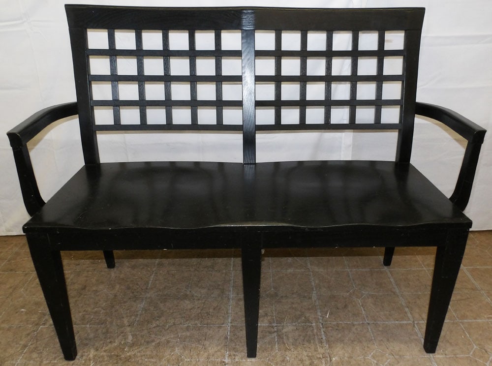 Painted Elm Wood Bench (1 of 4)