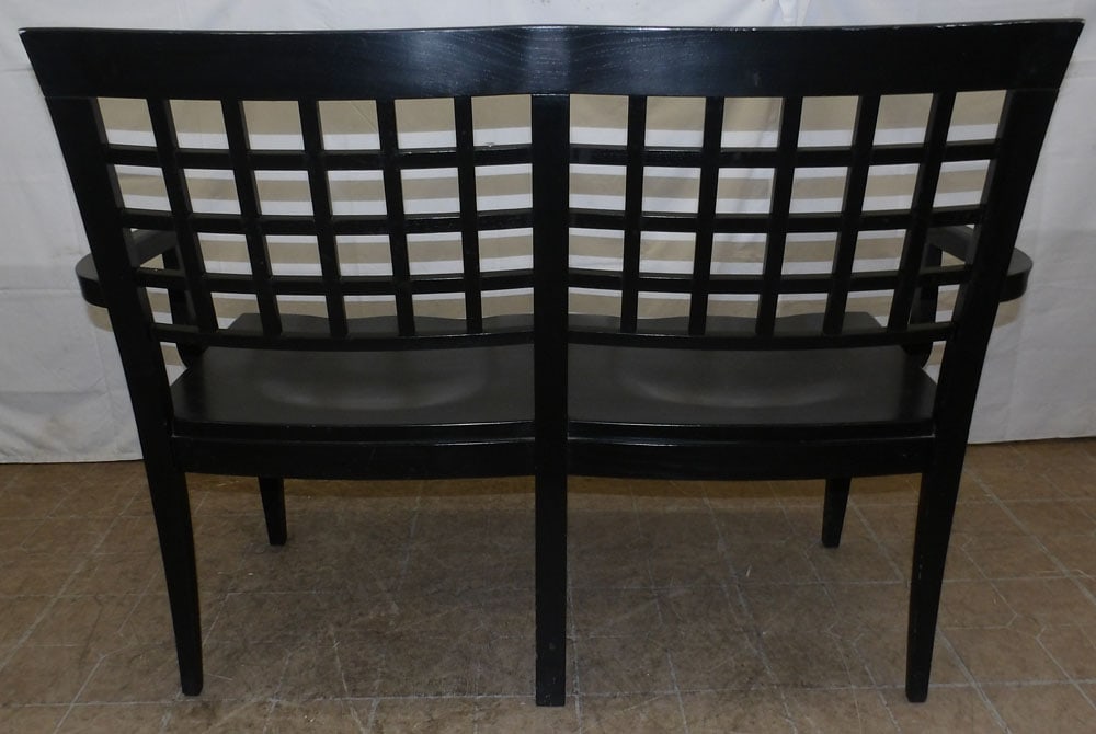 Painted Elm Wood Bench - 4