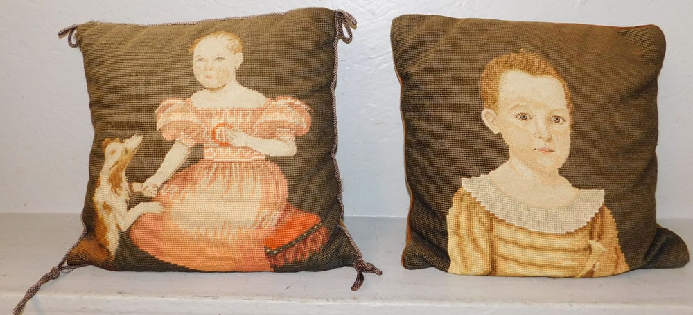 Pair of Needlepoint Pillows (1 of 6)