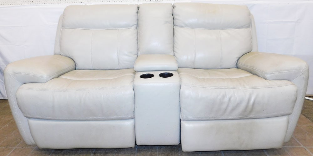 Electric Leather Upholstered Recliner Loveseat (1 of 9)