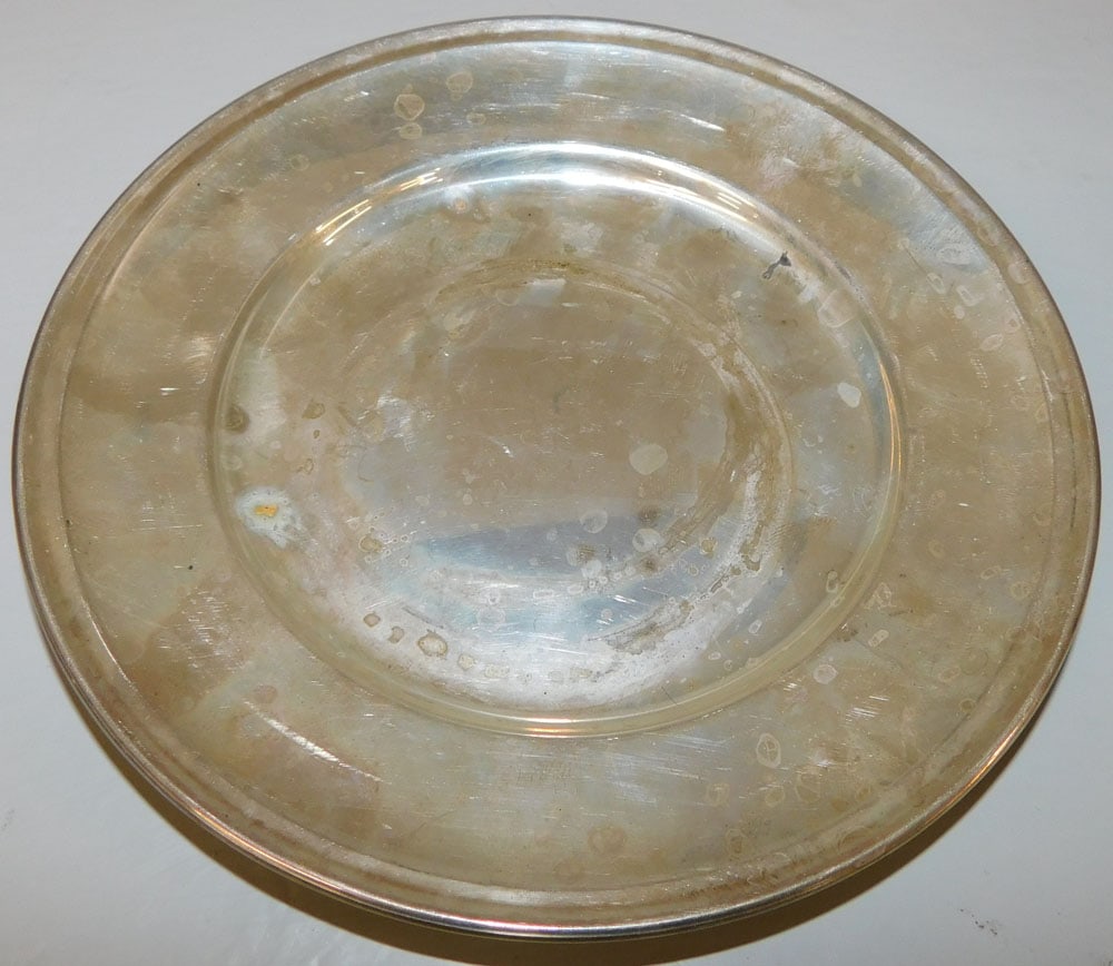 Sterling Bread Plate by Gorham, 2.73 ozt.: Sterling Bread Plate by Gorham, 2.73 ozt.. 6" Dia. "ALL DESCRIPTIONS AND ANY CONDITION STATEMENT GIVEN BY LANGSTON AUCTION GALLERY ARE STRICTLY OPINIONS AND LANGSTON'S SHALL HAVE NO RESPONSIBILITY FOR