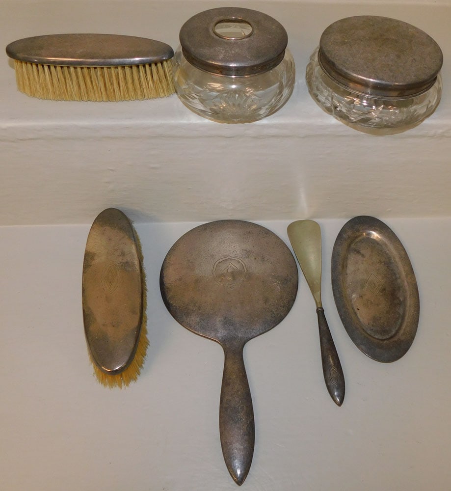 Seven Piece Sterling Dresser Set (1 of 4)